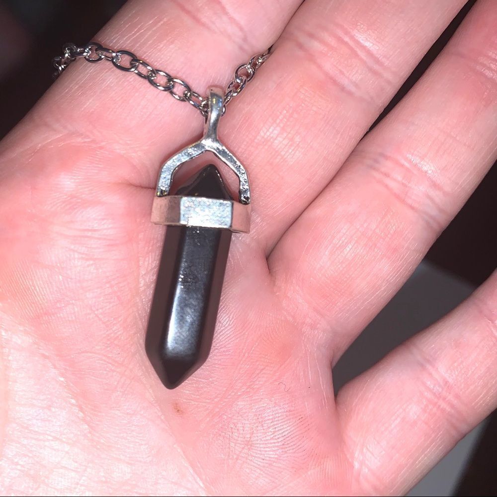 Black Agate pendant Necklace (T2) - Picture 4 of 4